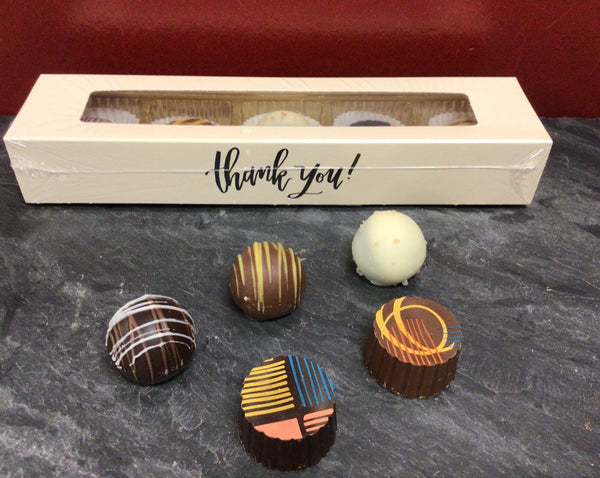 5 ct. Thank you box with Assorted Truffles