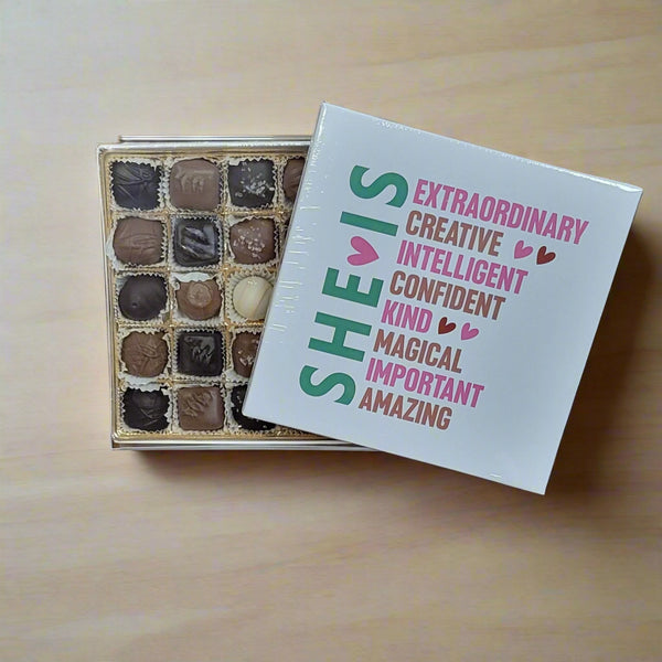 ๐ SHE IS โ Mixed Chocolate Assortment (25 Piece Box)