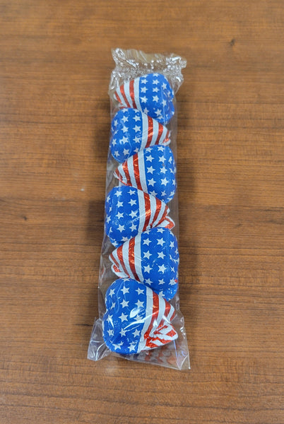 Solid Milk Chocolate Patriotic Heart -12 Count Sleeve