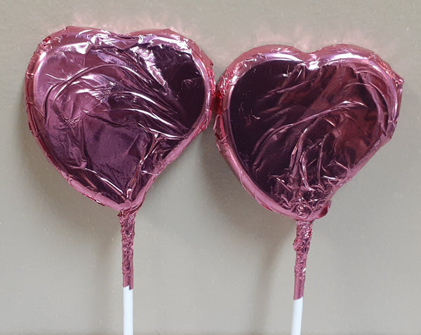 Foil Wrapped Chocolate Heart Lollipop