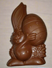 Semi-Solid Milk Chocolate Bunny with Egg