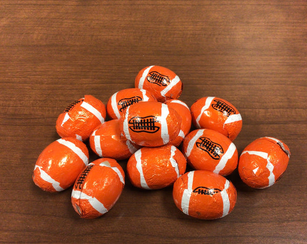 Foil wrapped mini milk chocolate footballs