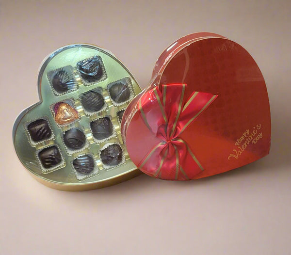 Happy Valentine's Day Heart - All Dark Chocolate Assorted Centers