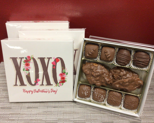 X0X0 - Happy Valentine's Day All Milk Chocolate Assorted Centers with Schuylkill Mud
