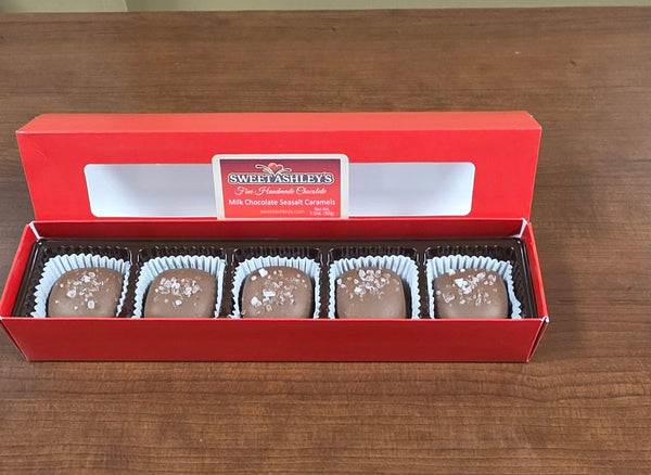 Wholesale Milk sea salt caramels - 5 count sleeve