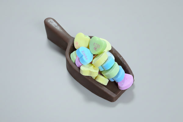 Milk Chocolate Scoop with Valentine's Day Conversation Hearts