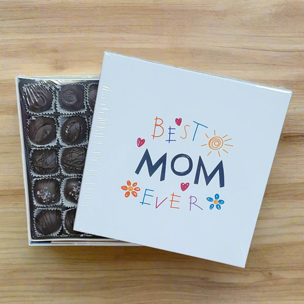 💖 Best Mom Ever – Dark Chocolate Collection (25 Piece Box)