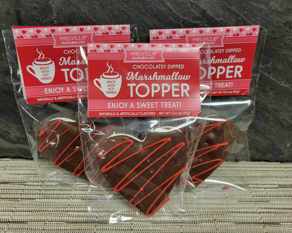 Dark Chocolate Heart Marshmallow Toppers
