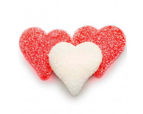 Sanded Sour Gummi Valentine Hearts