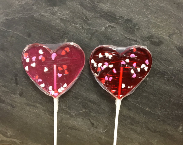 Valentine Confetti Heart Lollipops